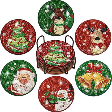 diamond art christmas coasters|diamond painting coasters for sale.